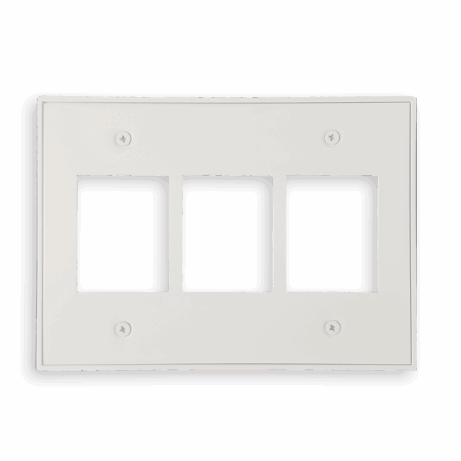Classic Series 3 Gang White Replacement Cover (Metal)