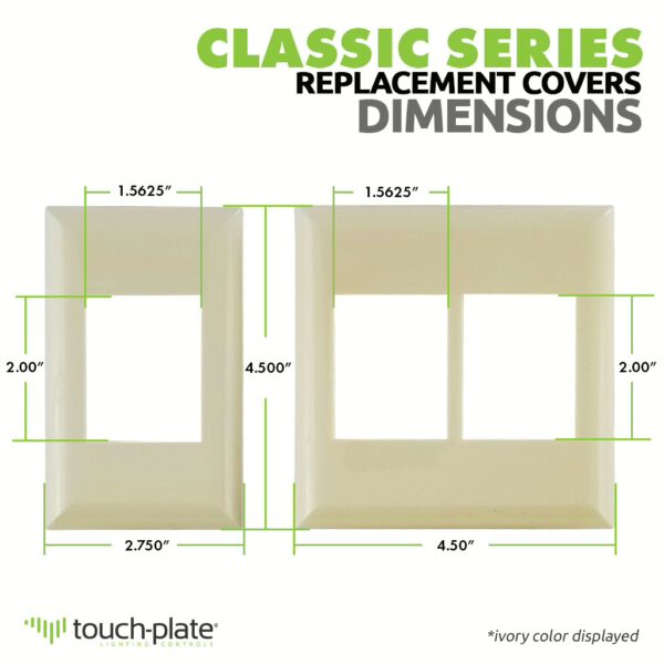 Classic Series 1 Gang Almond Replacement Cover - Image 4