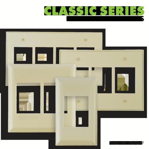 Classic Series 1 Gang Almond Replacement Cover - Image 2