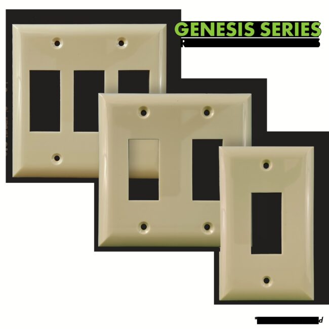 Genesis 1 Button  / Eclipse 1 Gang Almond Replacement Cover - Image 4