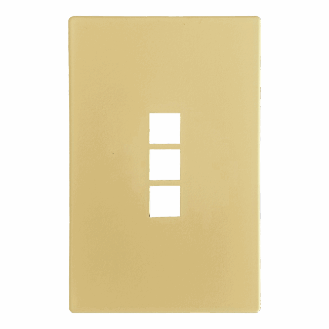 Mystique Series 3 Button/0 LED Ivory Replacement Cover