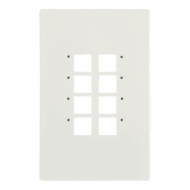 Mystique Series 8 Button/8 LED White Replacement Cover