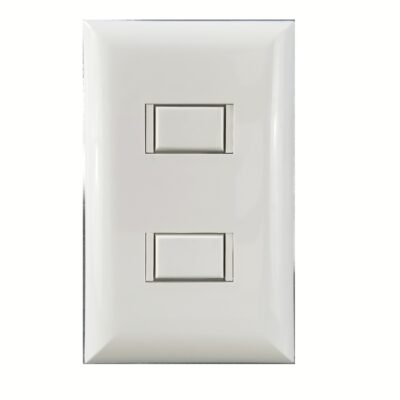 5000 Series 2 Button White Wall Switch