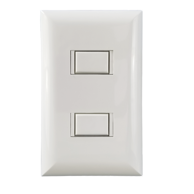 5000 Series 2 Button White Wall Switch