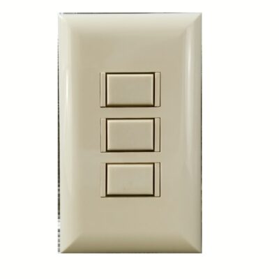 5000 Series 3 Button Almond Wall Switch