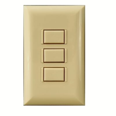 5000 Series 3 Button Ivory Wall Switch