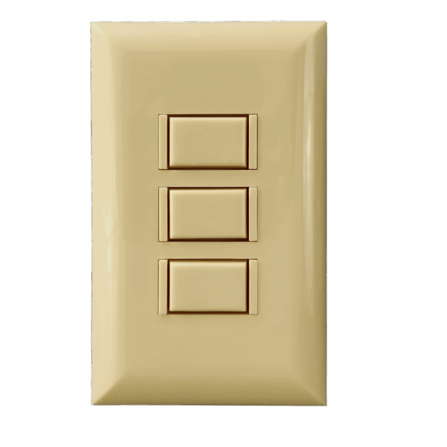 5000 Series 3 Button Ivory Wall Switch