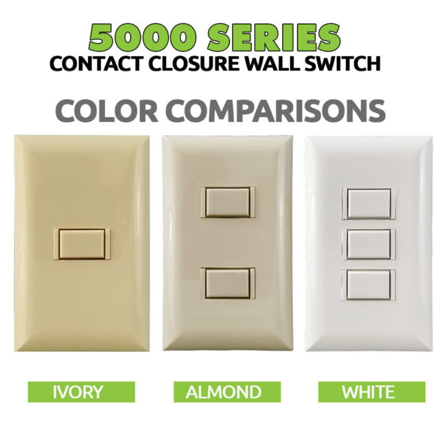 5000 Series 1 Button Almond Wall Switch - Image 3