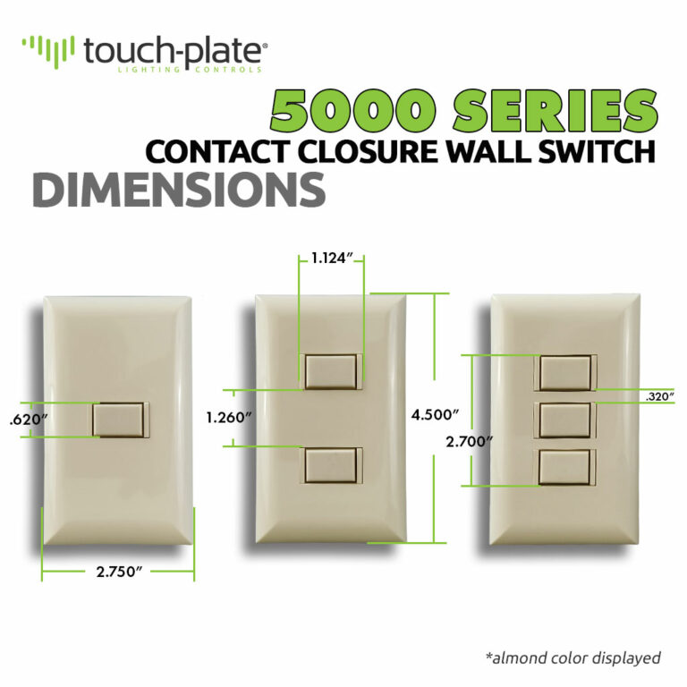 5000 Series 3 Button White Wall Switch - Image 4