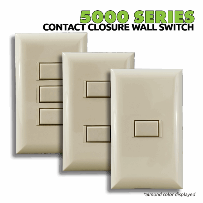 5000 Series 1 Button Almond Wall Switch - Image 2