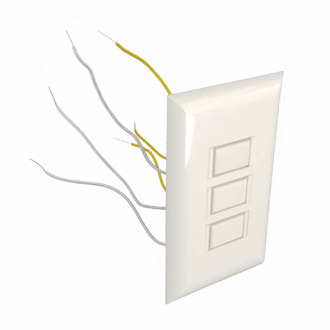 5000 Series 1 Button Almond Wall Switch - Image 6