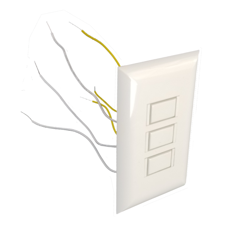 5000 Series 3 Button White Wall Switch - Image 6