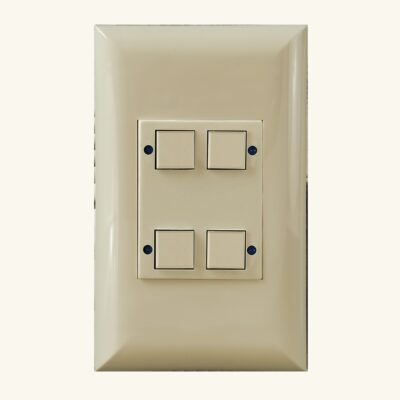 Classic Series 04 Button Ivory w/ Blue LED Wall Switch