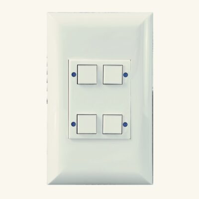 Classic Series 04 Button White w/ Blue LED Wall Switch