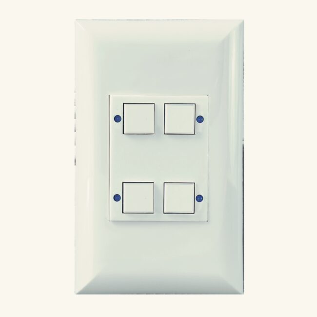 Classic Series 04 Button Black w/ Blue LED Wall Switch - Image 14