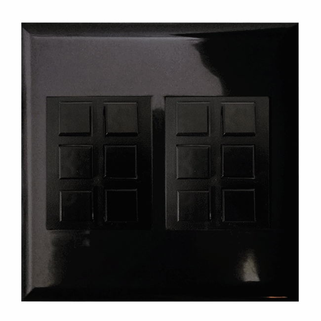 Classic Series 12 Button Black 2 Gang Wall Switch
