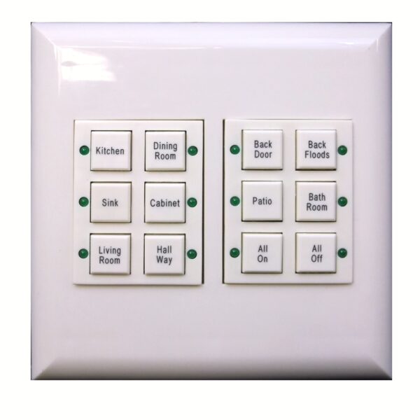 Classic Series 04 Button White w/ Green LED Wall Switch - Image 13