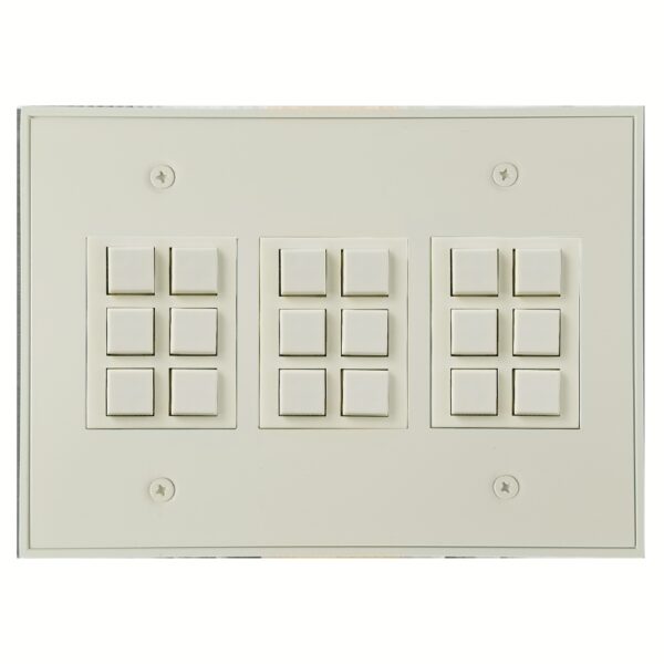 Classic Series 18 Button Almond 3 Gang Wall Switch