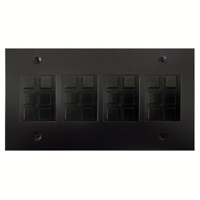 Classic Series 24 Button Black 4 Gang Wall Switch