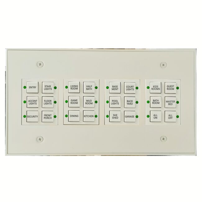 Classic Series 24 Button Black 4 Gang Wall Switch - Image 8