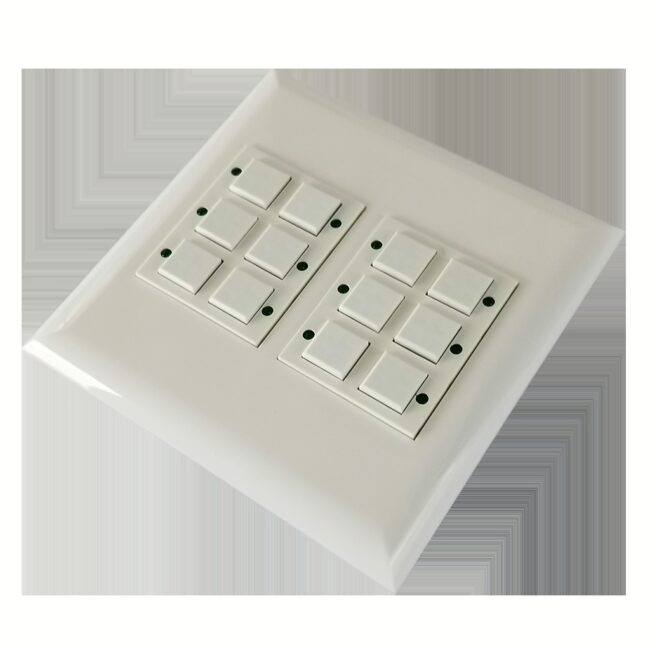 Classic Series 06 Button Ivory w/ Blue LED Wall Switch - Image 7