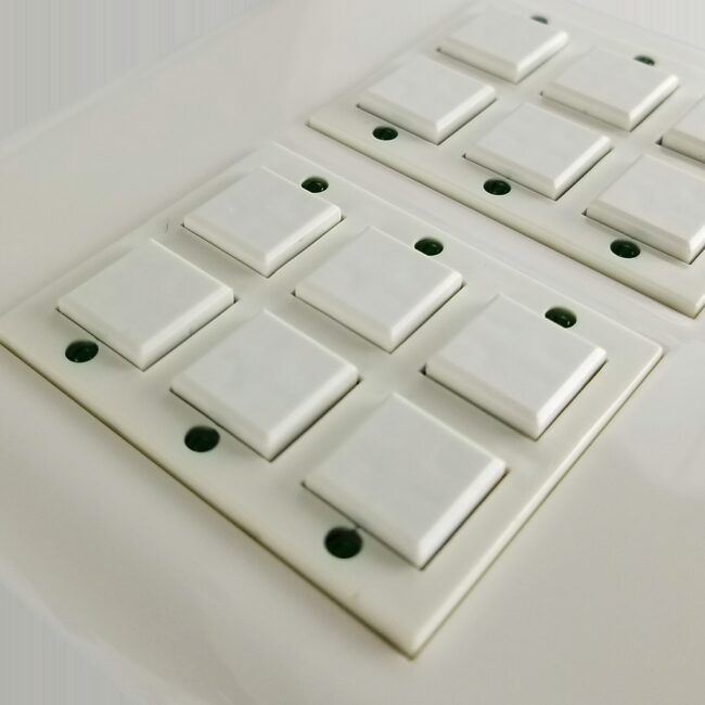 Classic Series 06 Button Ivory w/ Blue LED Wall Switch - Image 6