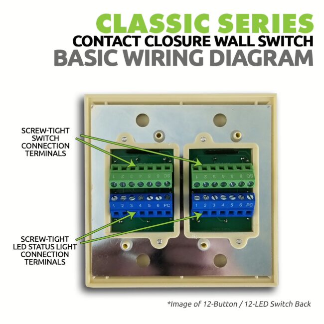 Classic Series 24 Button Black 4 Gang Wall Switch - Image 4