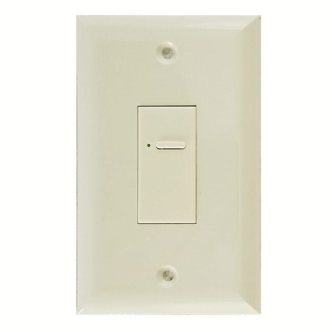 Eclipse Series 1 Button Almond w/ Green LED Wall Switch