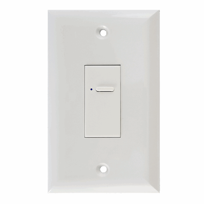 Eclipse Series 1 Button White w/ Blue LED Wall Switch