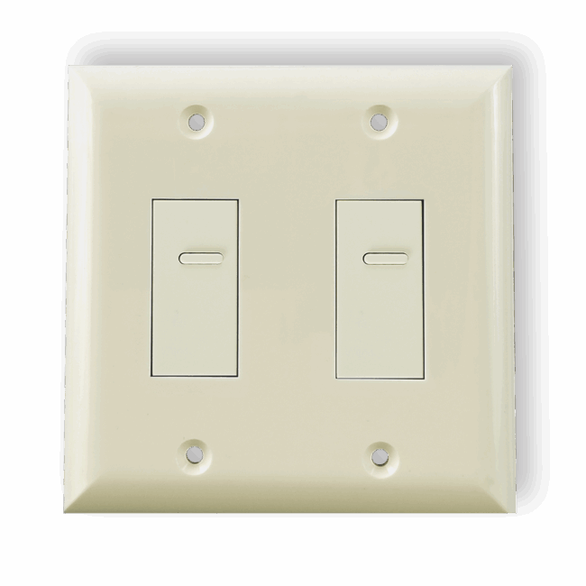 Eclipse Series 2 Button/2 Gang Almond Wall Switch