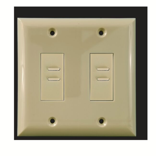 Eclipse Series 4 Button/2 Gang Ivory Wall Switch