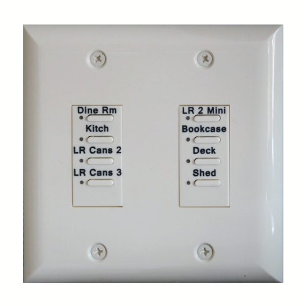 Eclipse Series 2 Button Ivory w/ Green LED Wall Switch - Image 3