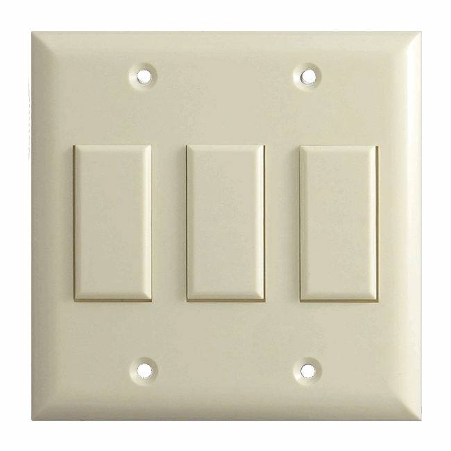 Genesis Series 3 Button Almond Wall Switch