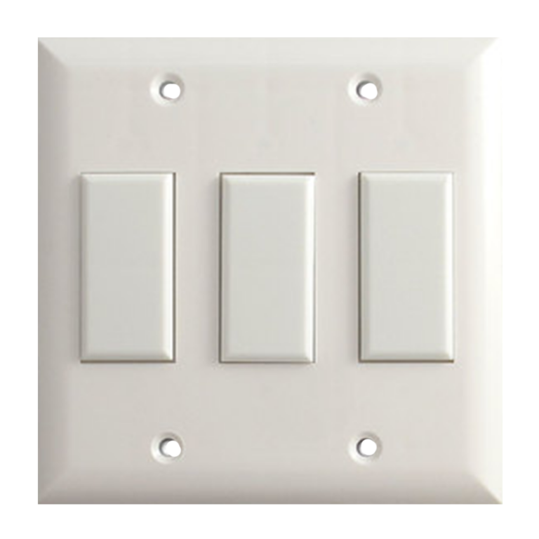 Genesis Series 3 Button White Wall Switch