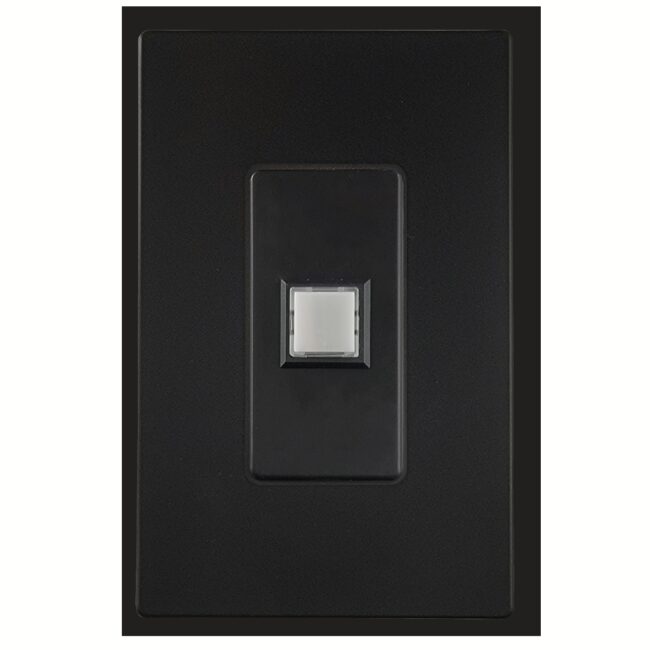 Innova Series 1 Button Black Wall Switch