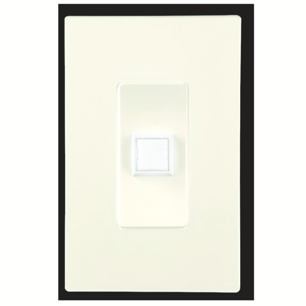 Innova Series 1 Button White w/ White LED Wall Switch