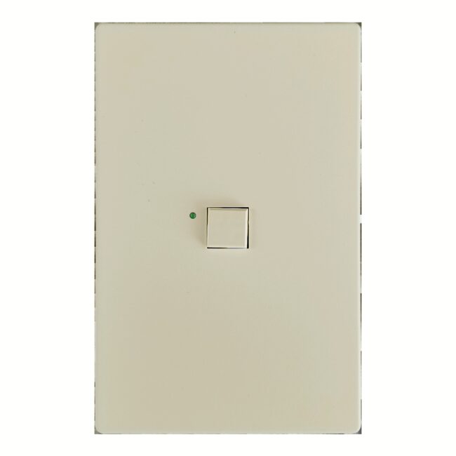 Mystique Series 1 Button Almond w/ Green LED Analog Wall Switch
