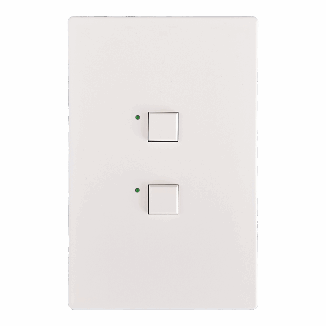 Mystique 2 Button White BACnet Digital Control Station