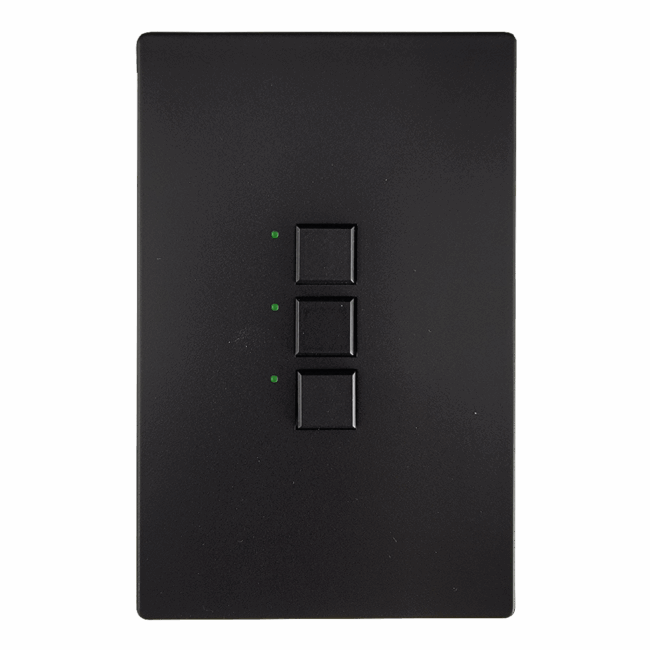 Mystique 3 Button Black BACnet Digital Control Station