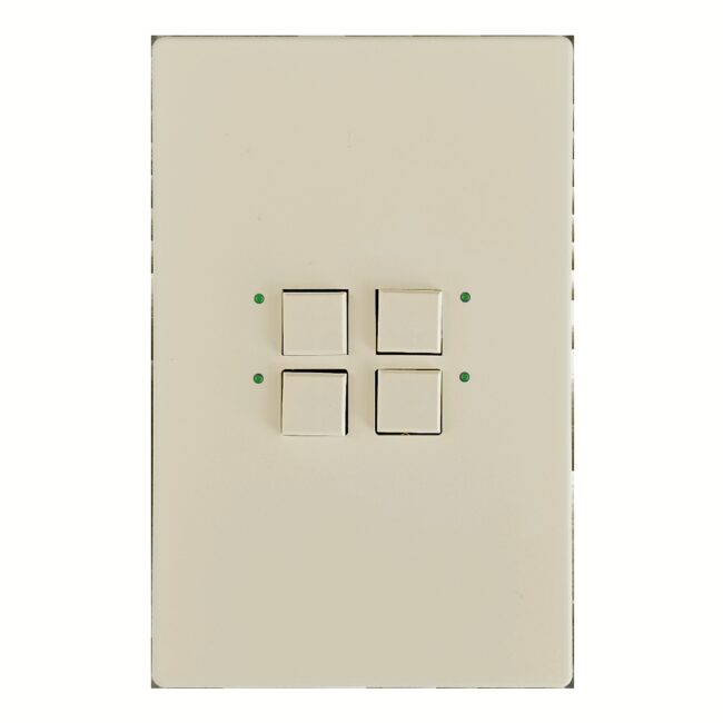 Mystique 4 Button Almond BACnet Digital Control Station