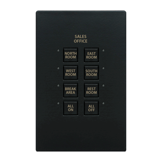 Mystique Series 1 Button Black w/ Blue LED Analog Wall Switch - Image 3