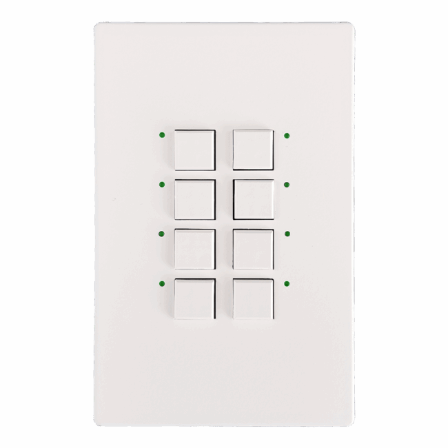 Mystique 8 Button White 5-Wire Digital Control Station