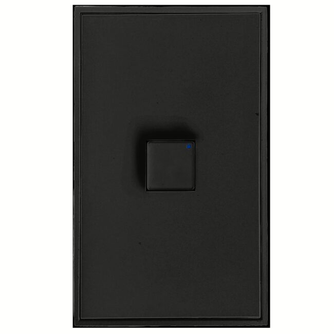 Royal Series 1 Button Black w/ Blue LED Wall Switch