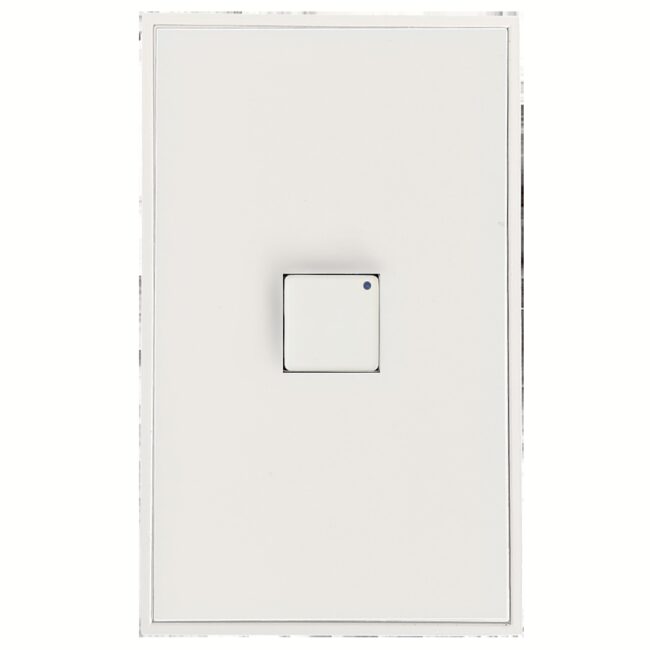 Royal Series 1 Button White w/ Blue LED Wall Switch