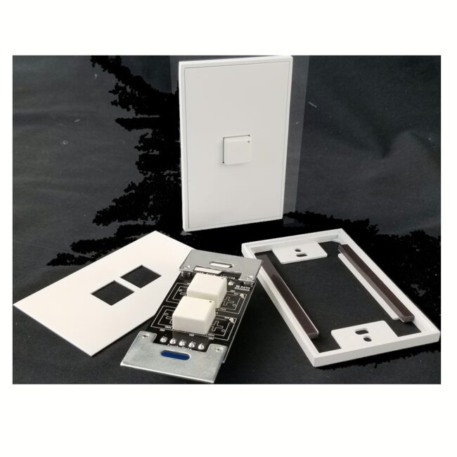 Royal Series 1 Button White w/ Blue LED Wall Switch - Image 2