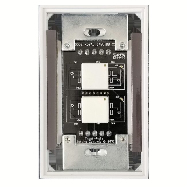 Royal Series 1 Button White w/ Blue LED Wall Switch - Image 5