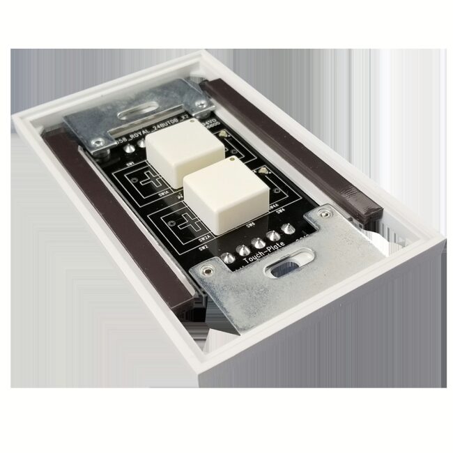 Royal Series 1 Button White w/ Blue LED Wall Switch - Image 6