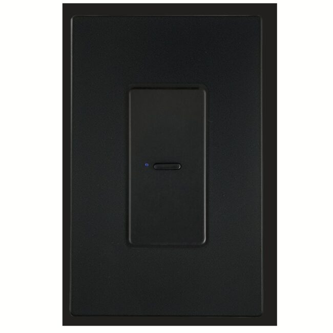 Ultra Series 01 Button Black w/ Blue LED Analog Wall Switch