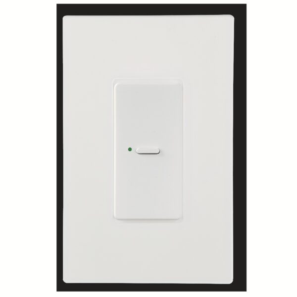 Ultra Series 01 Button White w/ Green LED Analog Wall Switch