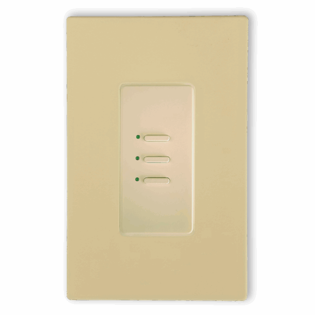 Ultra Series 03 Button Ivory w/ Green LED Analog Wall Switch